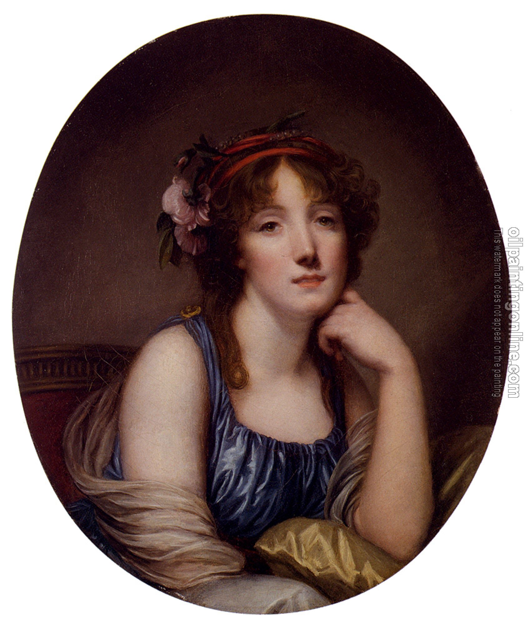 Greuze Jean Baptiste Portrait Of A Young Woman Said To Be The